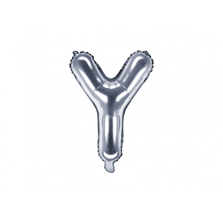 PALLONCINO PICCOLO MYLAR LETTERA \\"Y\\" ARGENTO - 35cm