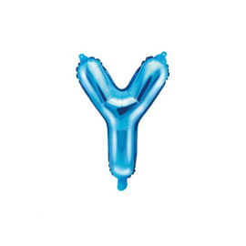 PALLONCINO PICCOLO MYLAR LETTERA \\"Y\\" BLU - 35cm