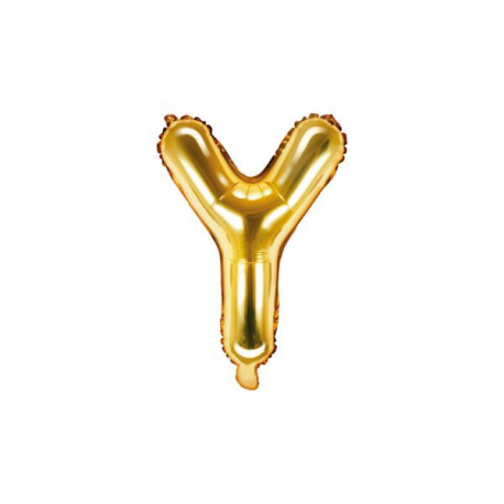 PALLONCINO PICCOLO MYLAR LETTERA \\"Y\\" ORO - 35cm