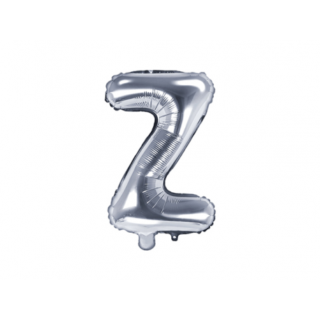 PALLONCINO PICCOLO MYLAR LETTERA \\"Z\\" ARGENTO - 35cm