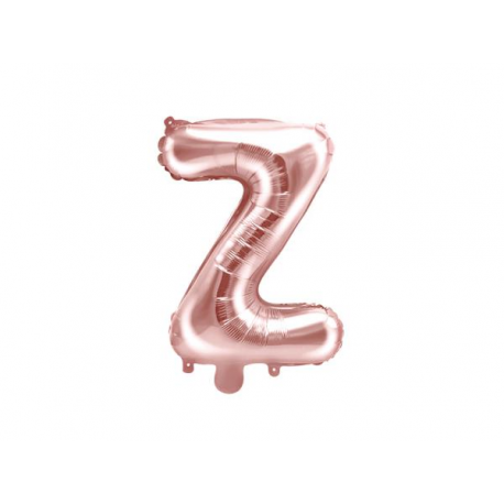 PALLONCINO PICCOLO MYLAR LETTERA \\"Z\\" ROSA GOLD - 35cm
