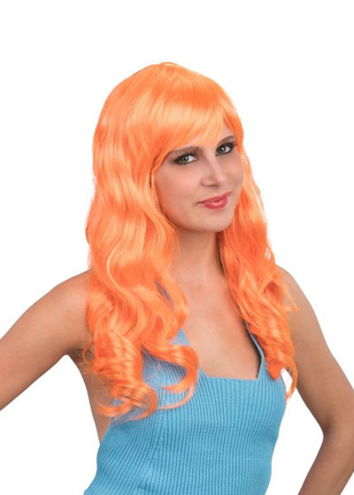 parrucca arancione lunga