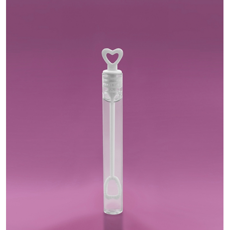 BOLLE DI SAPONE MATRIMONIO - FIALETTA CON CUORE
