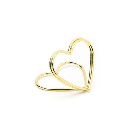 PORTA SEGNAPOSTO - CUORI ORO - 10 Pezzi (2,5cm)