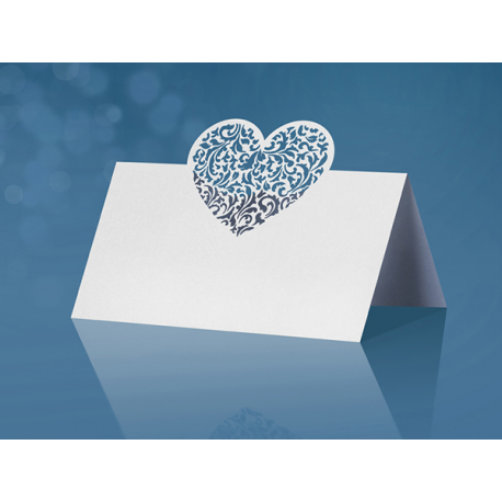 SEGNAPOSTO CON CUORE INTAGLIATO 9 x 6,5 cm, 10 pz.