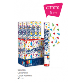 SPARACORIANDOLI COLORI ASSORTITI - Tubo 40cm (Gittata 8 mt)