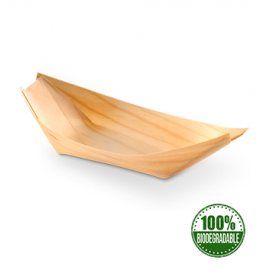 BARCHETTE FOGLIA DI LEGNO MEDIE 14cm / 25 pz.